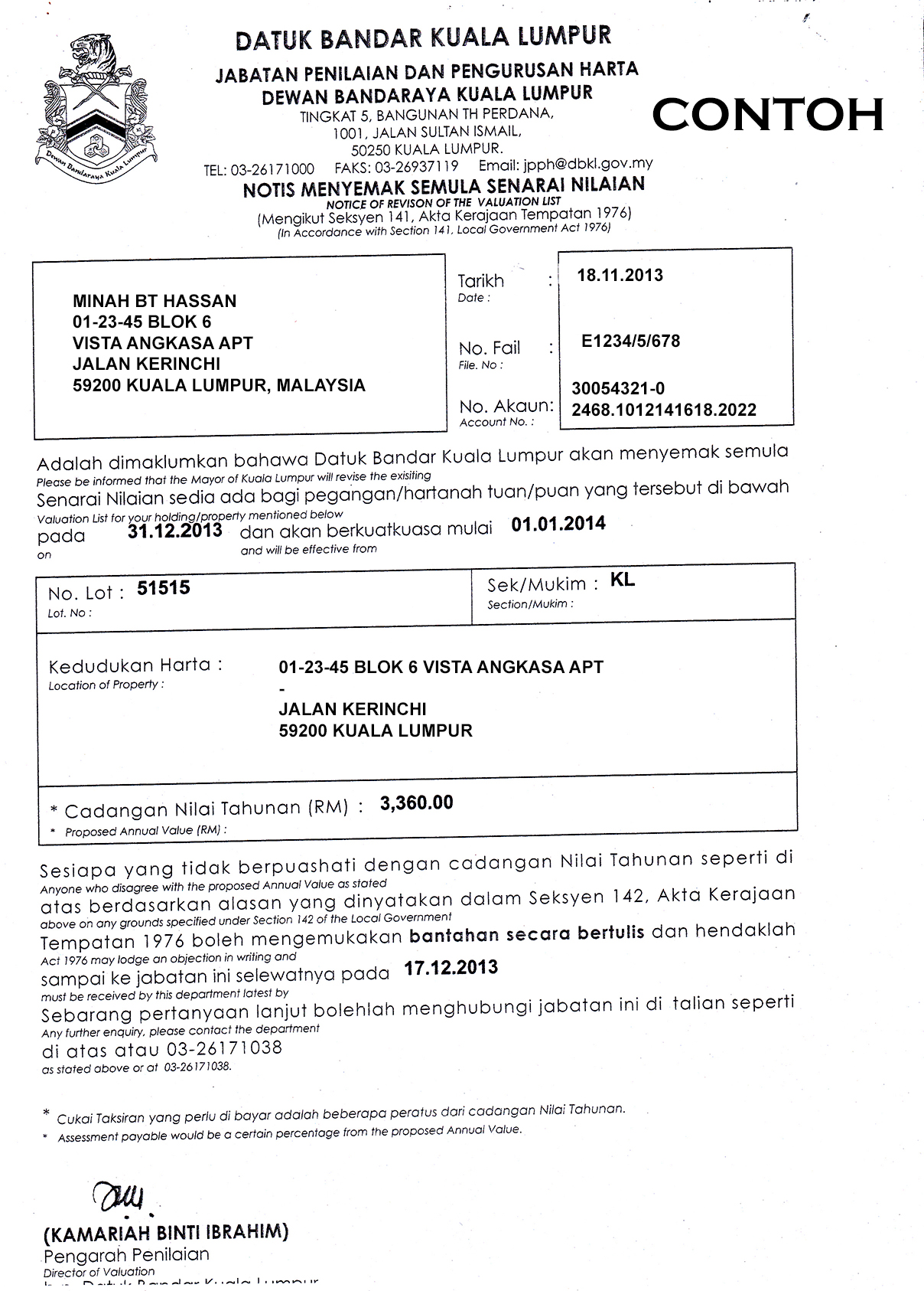 Surat Rayuan Kepada Lhdn - Lamaran Q