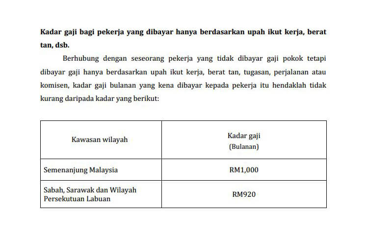 Peningkatan Kadar Gaji Minima Harus Setara Dengan Pertumbuhan Ekonomi